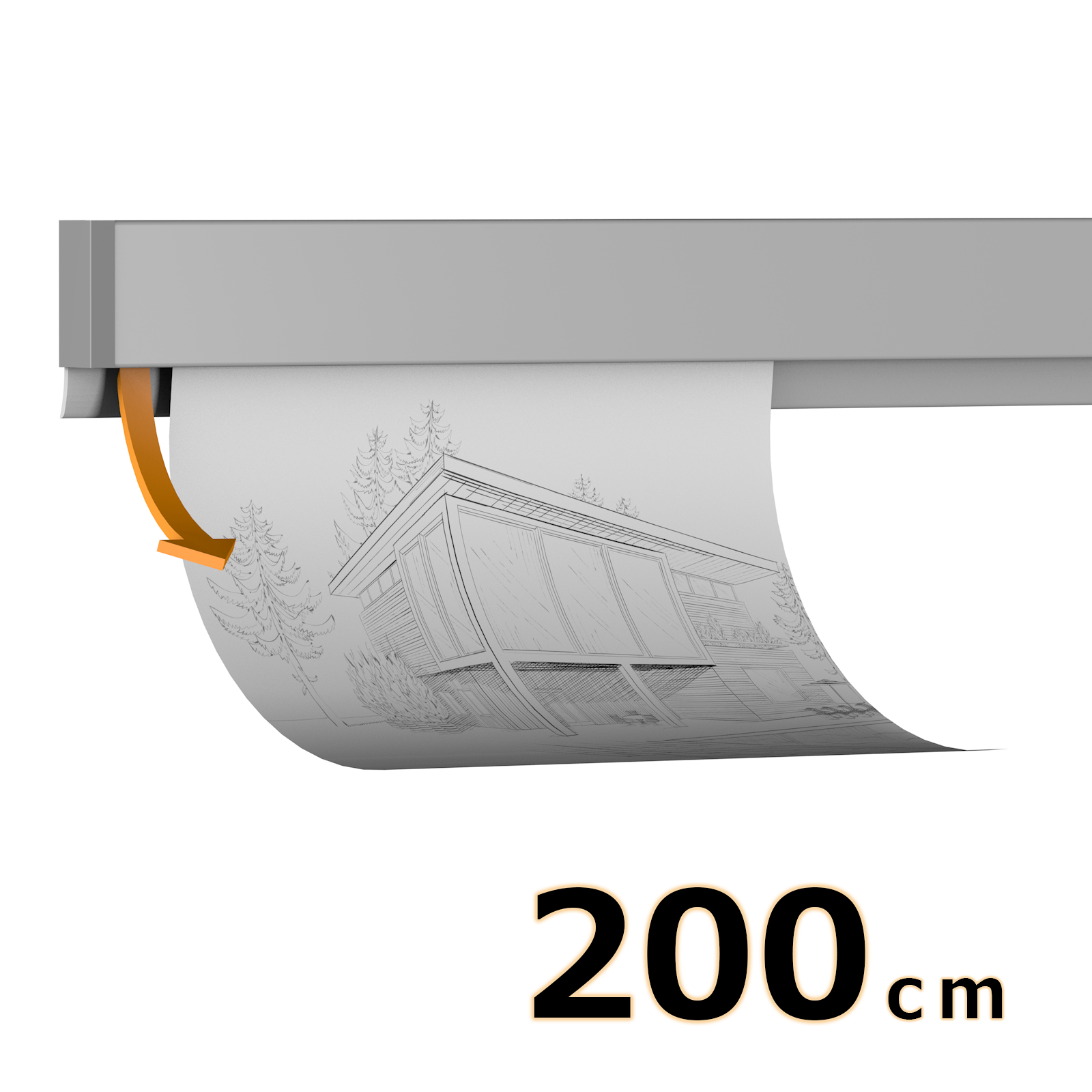 Hang-it-Klemmschiene-Aluminium-200-cm-Wandmontage