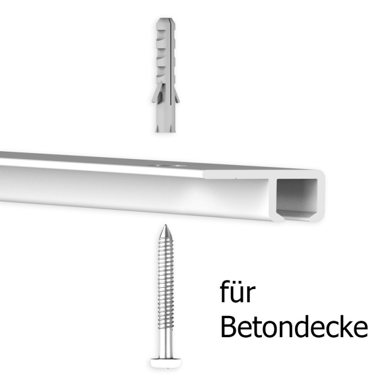 Decken Bilderschiene - 2 Meter Stange - Beton Decke